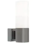 Nordlux Tangens Applique Murale Verre et Métal Gris - Extérieur | IP44 - Convient pour E14